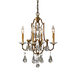 Люстра с 4-мя лампами и стеклянными подвесками в классическом стиле Feiss варинант исполнения - 1 | Loft Concept в Твери