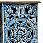 Комод с резным фасадом Blue Carved Chest of Drawers варинант исполнения - 3 | Loft Concept в Твери