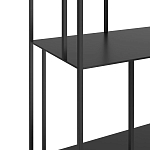 Стеллаж из металла широкий Wide Menzie Metal Rack Black варинант исполнения - 3 | Loft Concept в Твери