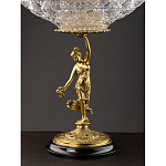 Чаша стеклянная прозрачная на бронзовой подставке с фигуркой девушки Eden Garden варинант исполнения - 6 | Loft Concept в Твери