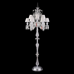 Торшер с 12-ю белыми текстильными абажурами и хрустальными подвесками Lustre Reverie варинант исполнения - 1 | Loft Concept в Твери