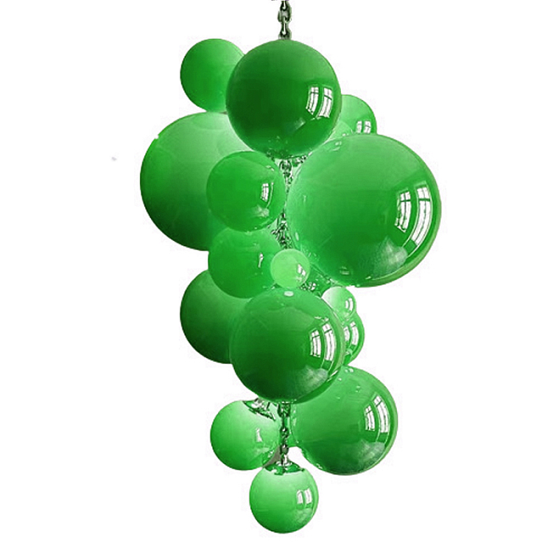 Люстра Grape Balls Зеленое стекло  Зеленый в Твери | Loft Concept 