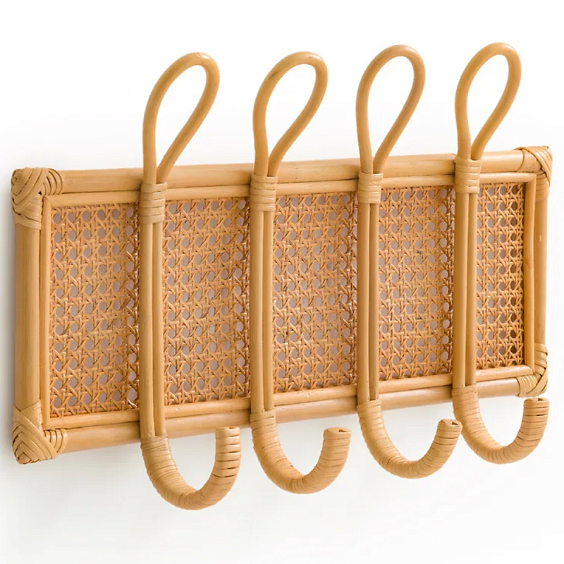 Настенная вешалка из ротанга Wila Wall Hanger M Бежевый Настенная вешалка из ротанга Wila Wall Hanger M Бежевый в Твери | Loft Concept