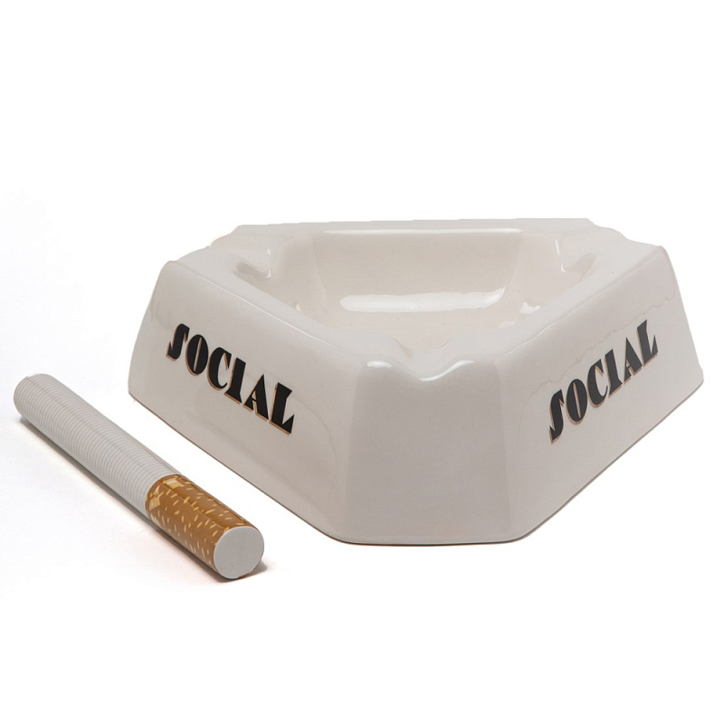 Блюдо Seletti Social Smoker Белый Черный Блюдо Seletti Social Smoker Белый Черный в Твери | Loft Concept
