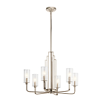  Люстра с прозрачными рифлеными цилиндрическими плафонами Kichler варинант исполнения - 22 | Loft Concept в Твери