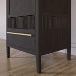 Узкий Шкаф Primo с 2 выдвижными ящиками Темный орех варинант исполнения - 4 | Loft Concept в Твери