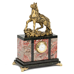 Часы настольные из натурального камня с декором в виде коня Horse Stone Clock варинант исполнения - 4 | Loft Concept в Твери