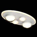 Потолочный светильник овальной формы белого цвета с 4-мя лампами Lunar Pebbles варинант исполнения - 3 | Loft Concept в Твери