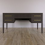 Большой Рабочий стол Primo с 5 выдвижными ящиками Темный орех варинант исполнения - 1 | Loft Concept в Твери