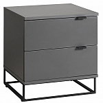 Тумба прикроватная цвета графит с ящиками Strict Lines варинант исполнения - 1 | Loft Concept в Твери
