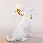 Настольная лампа в виде щенка Puppy White Table Lamp варинант исполнения - 3 | Loft Concept в Твери