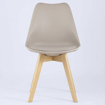 Стул с основой из пластика и мягким сиденьем Arvika Beige варинант исполнения - 3 | Loft Concept в Твери