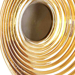 Бра с рельефным круглым плафоном янтарного цвета Savio Glass Disc Light варинант исполнения - 4 | Loft Concept в Твери