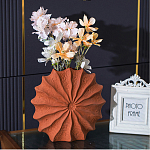 Ваза керамическая в виде круглой терракотовой морской раковины Galapagos варинант исполнения - 3 | Loft Concept в Твери