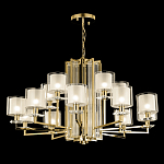 Люстра многоярусная с 15-ю цилиндрическими плафонами из стекла Laurent варинант исполнения - 3 | Loft Concept в Твери