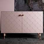 Дизайнерский комод розовый с фактурным фасадом Tiles варинант исполнения - 1 | Loft Concept в Твери