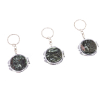 Зеркало брелок карманное двухстороннее из натурального камня Серафинит Stone Mirrors варинант исполнения - 8 | Loft Concept в Твери