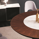 Обеденный стол круглый на чёрном фигурном основании Bosnia dinning table  варинант исполнения - 1 | Loft Concept в Твери