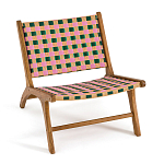 Кресло низкое из массива тика Barbados варинант исполнения - 2 | Loft Concept в Твери