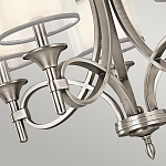 Люстра с белыми тканевыми абажурами в прозрачных стеклянных цилиндрах Kichler варинант исполнения - 8 | Loft Concept в Твери