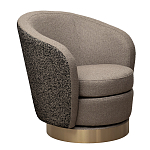 Кресло вращающееся черно-золотая рогожка Julia Armchair Golden Belt варинант исполнения - 1 | Loft Concept в Твери