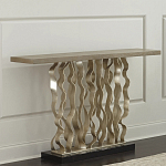 Консоль с прямоугольной столешницей и фактурным основанием Waves варинант исполнения - 1 | Loft Concept в Твери