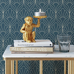 Подсвечник золотая обезьяна с блюдцем Golden Monkey варинант исполнения - 1 | Loft Concept в Твери