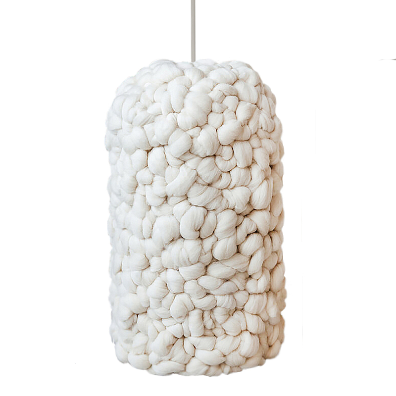Вязаный Светильник Wool Knitted Lamp Elongated Shape Бежевый Вязаный Светильник Wool Knitted Lamp Elongated Shape Бежевый в Твери | Loft Concept