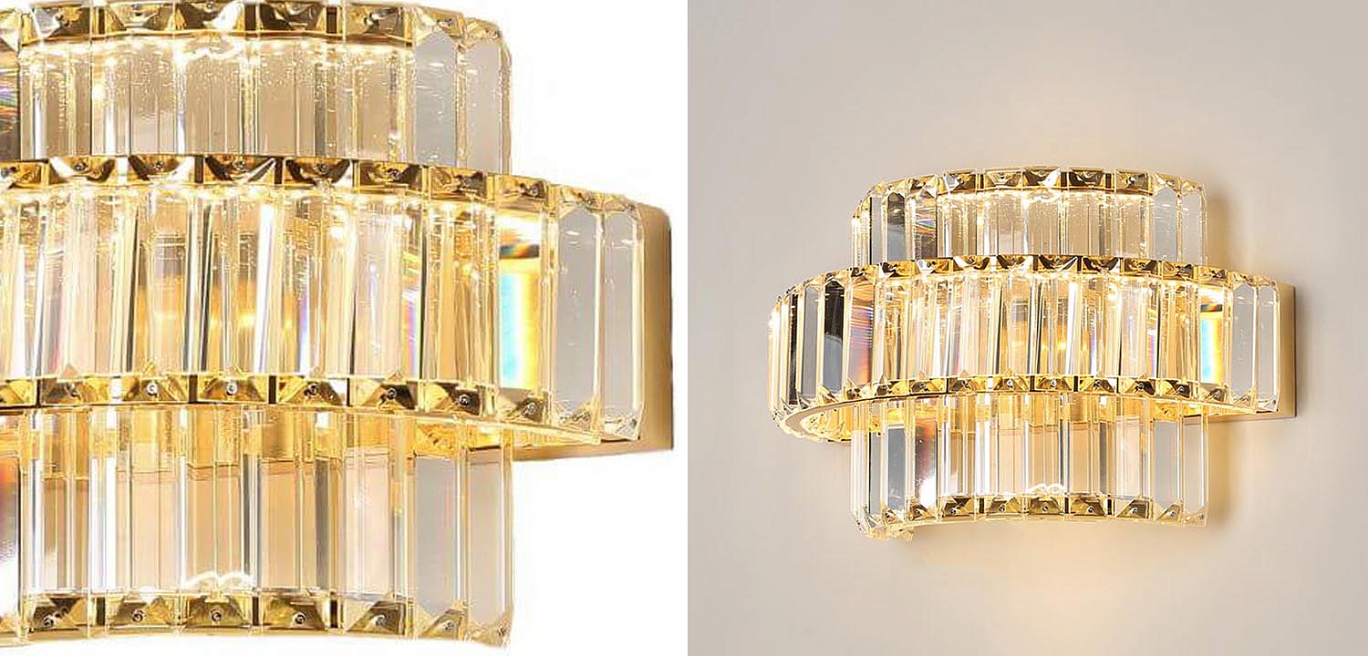 Бра Crystal Shine Linda Gold Wall Lamp B Бра Crystal Shine Linda Gold Wall Lamp B - Loft-Concept в Твери