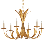 Люстра золотая с декором в виде перьев Bunch of Feathers варинант исполнения - 3 | Loft Concept в Твери