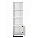 Стеллаж книжный белый с 3-мя открытыми полками и дверкой Strict Lines варинант исполнения - 2 | Loft Concept в Твери