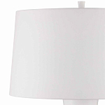 Торшер белый с тканевым абажуром на деревянном основании Graceful Silhouette варинант исполнения - 2 | Loft Concept в Твери