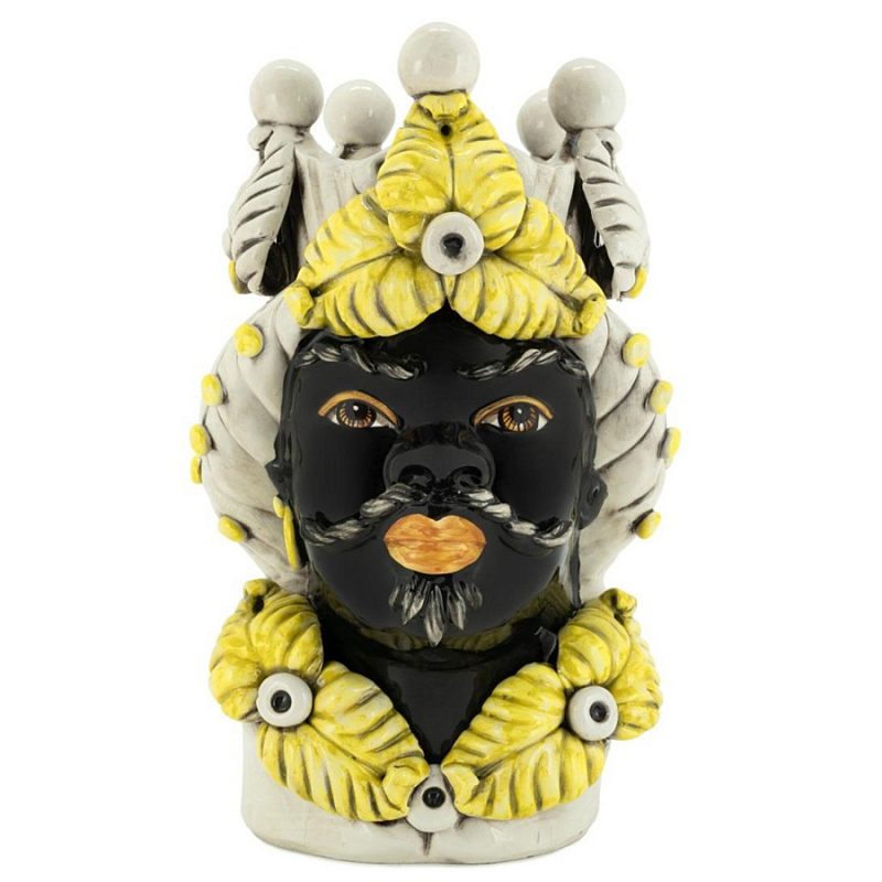 Ваза Vase Moro Man Eve Yellow Черный Бежевый Желтый Ваза Vase Moro Man Eve Yellow Черный Бежевый Желтый в Твери | Loft Concept
