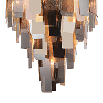 Люстра с многослойными стеклянными панелями янтарного и дымчатого цвета Textured Glass Chandelier варинант исполнения - 2 | Loft Concept в Твери