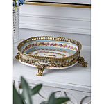 Чаша с цветочным орнаментом на бронзовых ножках Eden Garden варинант исполнения - 3 | Loft Concept в Твери