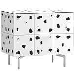 Тумба белая с рисунком Grande Graphspots варинант исполнения - 1 | Loft Concept в Твери