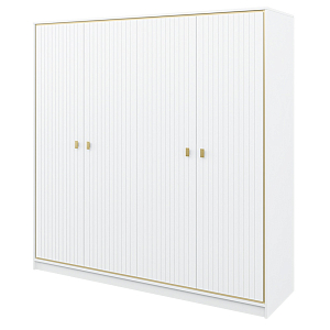 Шкаф белый четырёхдверный для одежды Antique Order