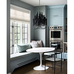 Люстра черная с несколькими ярусами деревянных палочек Bright Wooden Chandelier варинант исполнения - 5 | Loft Concept в Твери