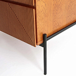 Шкаф с геометрическим рисунком на дверцах Anders Dark Wood варинант исполнения - 5 | Loft Concept в Твери