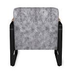 Кресло серый велюр с жесткими подлокотниками на полозьях Ashton варинант исполнения - 4 | Loft Concept в Твери