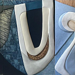 Арт-объект ручной работы Blue Abstraction из 4-х панелей варинант исполнения - 3 | Loft Concept в Твери