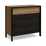 Комод 4 ящика с подсветкой на рельефном фасаде Warm Industrial варинант исполнения - 2 | Loft Concept в Твери