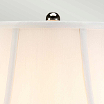 Настольная лампа с фарфоровым основанием с декоративным орнаментом и белым абажуром на темной круглой подставке Elstead Lighting варинант исполнения - 12 | Loft Concept в Твери