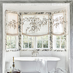 Обои с вышивкой ручной работы Moonlit Garden Original colourway on muslin варинант исполнения - 1 | Loft Concept в Твери