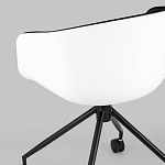 Офисное кресло из пластика с мягким сиденьем Eggshell Black варинант исполнения - 8 | Loft Concept в Твери