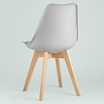 Стул с основой из пластика и мягким сиденьем Arvika Grey варинант исполнения - 4 | Loft Concept в Твери