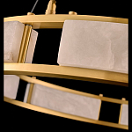 Люстра в виде кольца из натурального камня Golden Alavastor варинант исполнения - 4 | Loft Concept в Твери