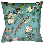 Подушка декоративная с изображением птицы в саду Chinoiserie Birds in the Garden Cushion варинант исполнения - 1 | Loft Concept в Твери