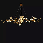 Люстра в виде золотой ветки с цветами и птичками Marvelous Garden варинант исполнения - 9 | Loft Concept в Твери