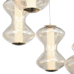 Люстра светодиодная с стеклянными волнообразными плафонами Amphora of Light варинант исполнения - 5 | Loft Concept в Твери